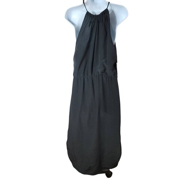 Gwen Stefani L.A.M.B. Silk Cocktail Dress Black Size 2 Sleeveless Pockets NWT - Picture 4 of 8